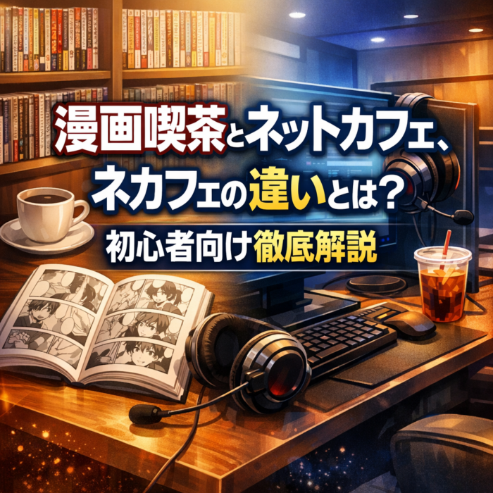 漫画喫茶とネットカフェ、ネカフェの違いとは？初心者向け徹底解説